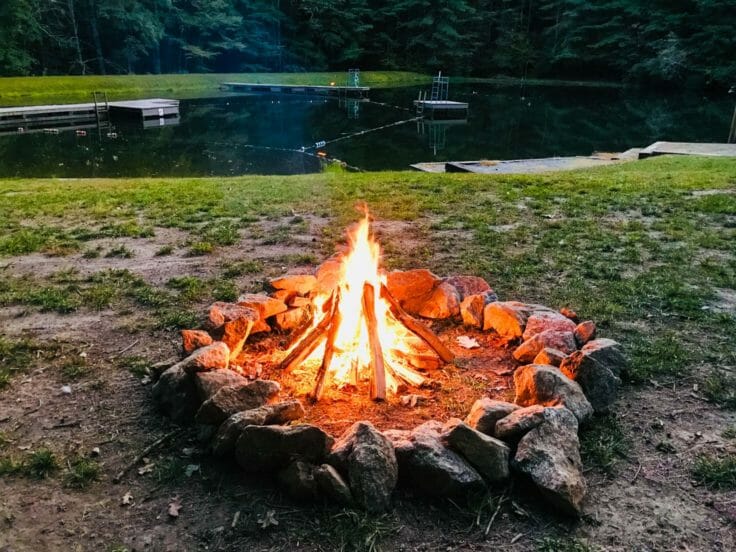 Campfire pit at Camp Kanuga