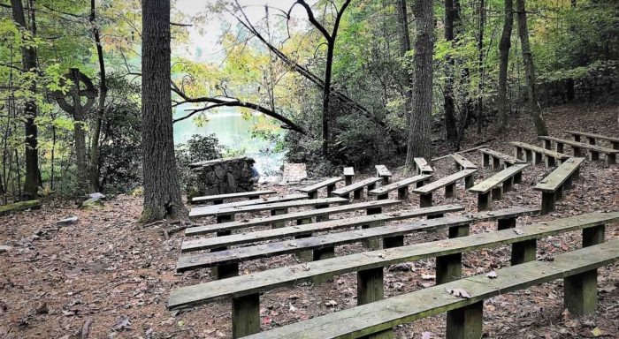 Outdoor chapel area