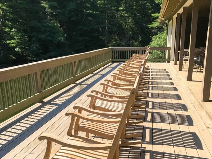 Porch with rocking chairs