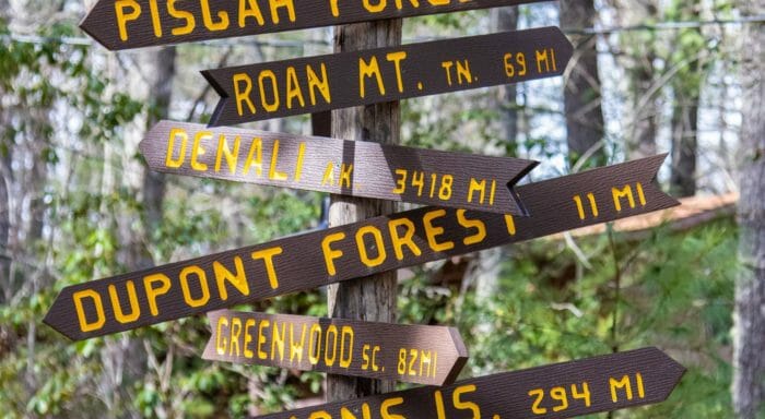 Post with locations and miles listed