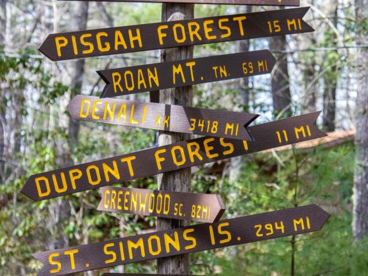 Post with locations and miles listed